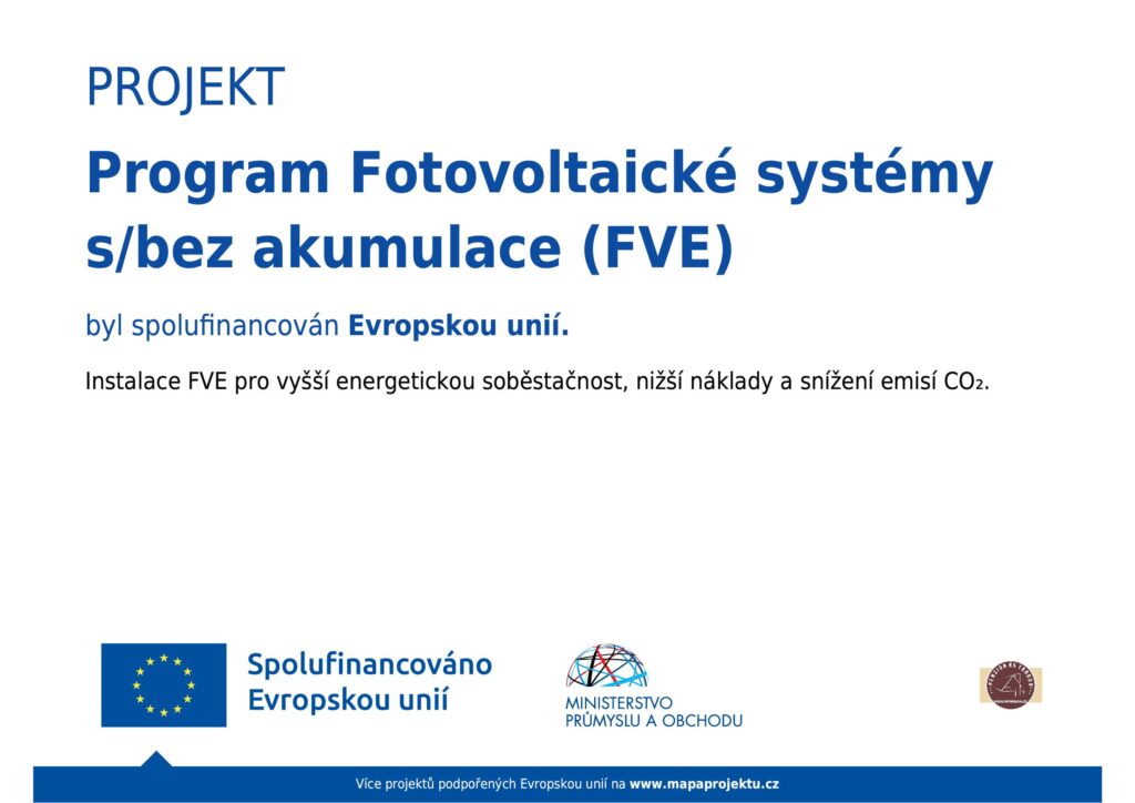Program fotovoltaické systémy s/bez akumulace